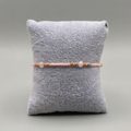 Peach Nectar Seed Line – Pastel Glass Bead & Crystal Stretch Bracelet⁠