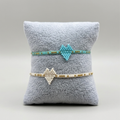 Lovers Tide Band– Hand-Woven Beaded Heart Bracelet