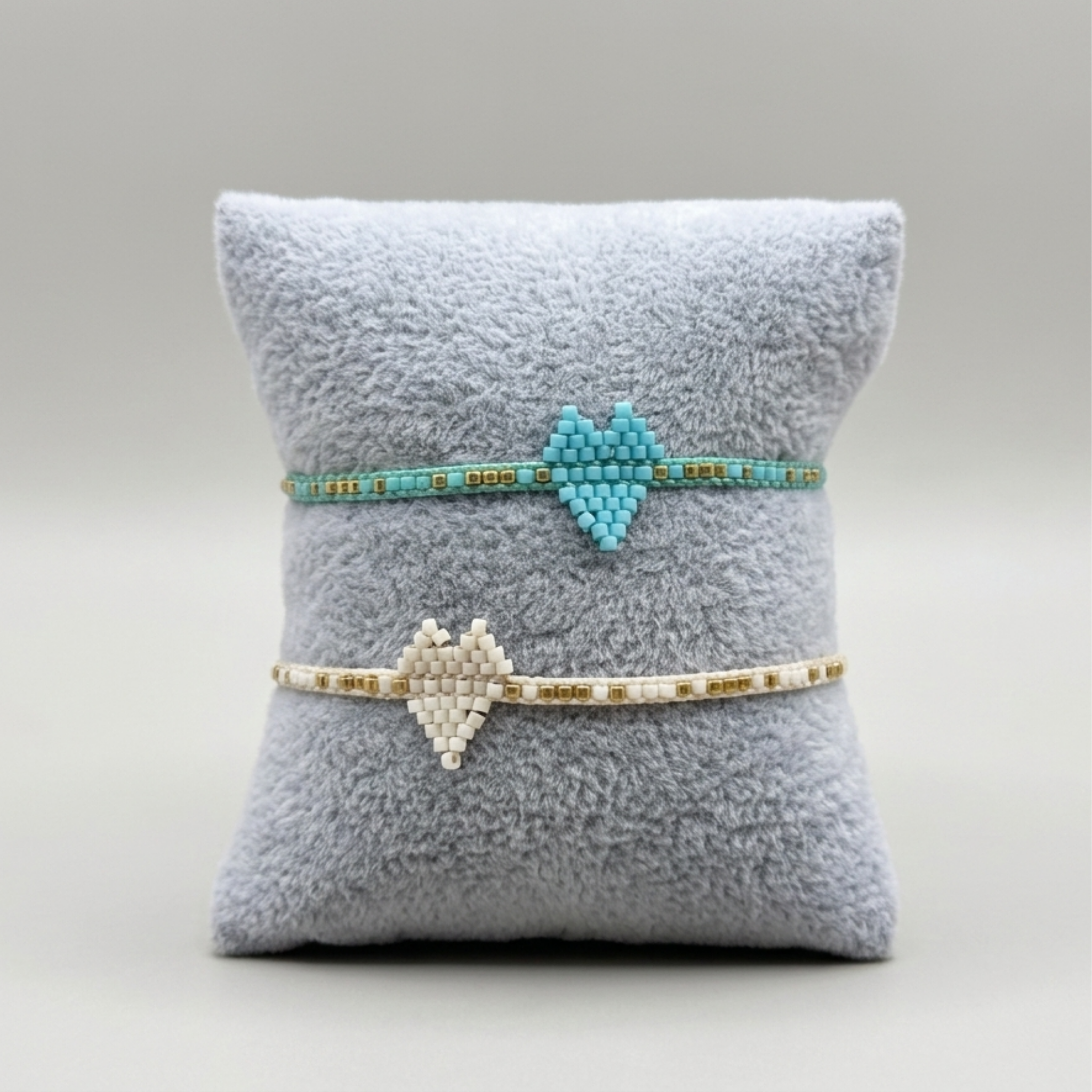 Lovers Tide Band– Hand-Woven Beaded Heart Bracelet