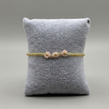 Sakura Daisy Elastic Strand – Pink Seed Bead Floral Stretch Bracelet