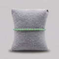 Sea Glass Shimmer Strand – Iridescent Green Hourglass Bead Stretch Bracelet⁠