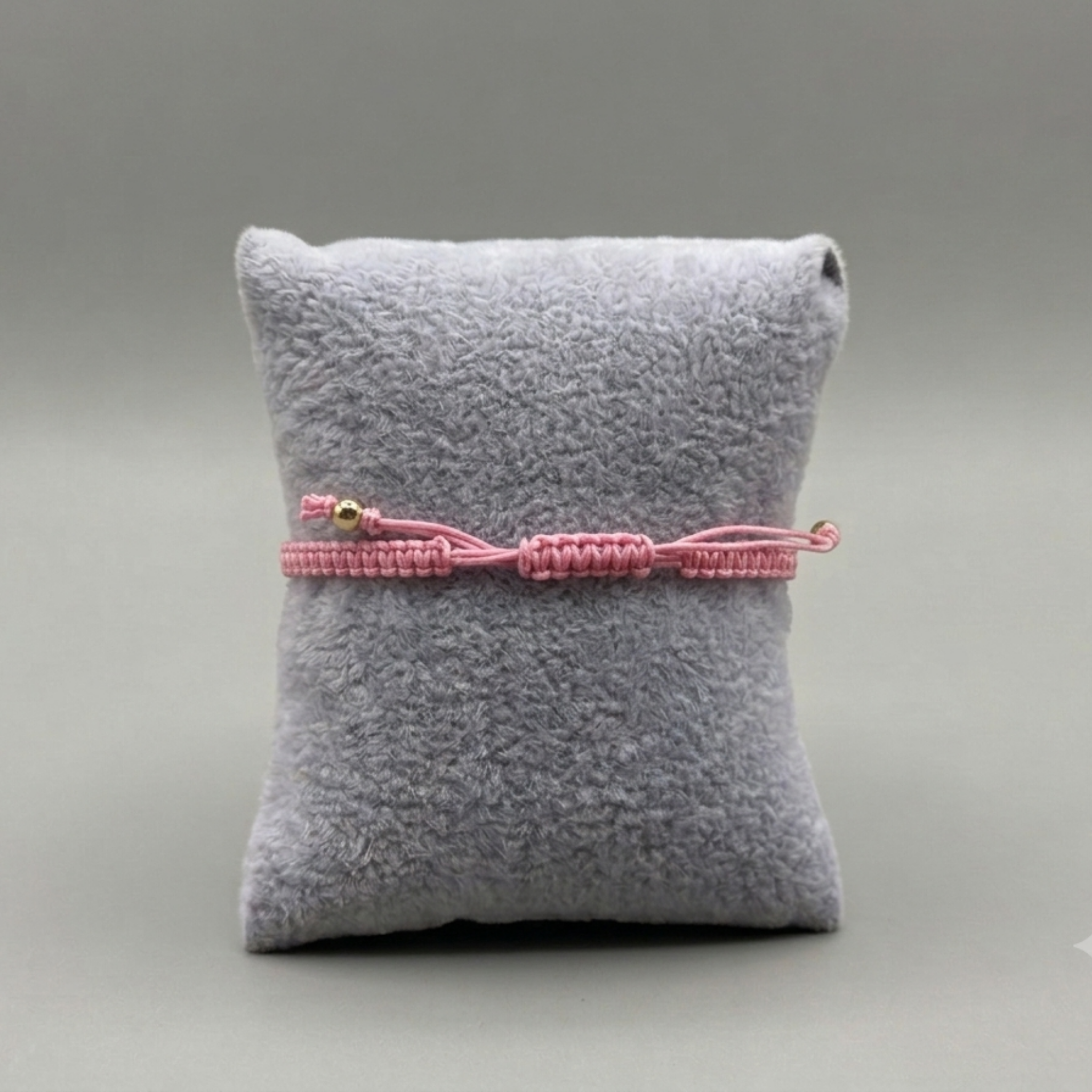 Ivory Pearl Line – Pink Macramé Freshwater Pearl Bracelet⁠