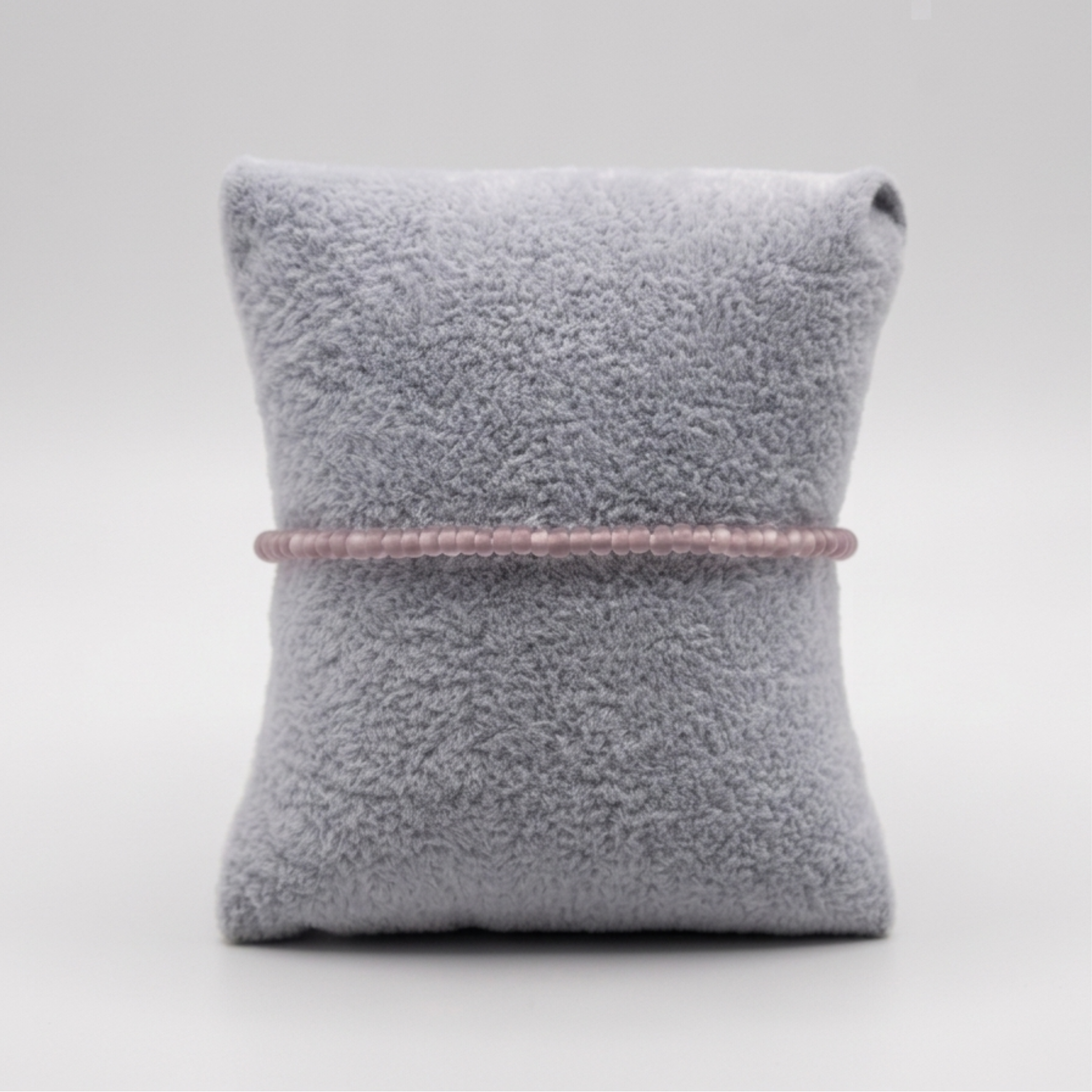 Dusty Rose Seed Thread – Minimalist Matte Pink Beaded Stretch Bracelet⁠