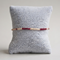 Sienna Dusk Seed Line – Red Crystal & Matte Stretch Bracelet
