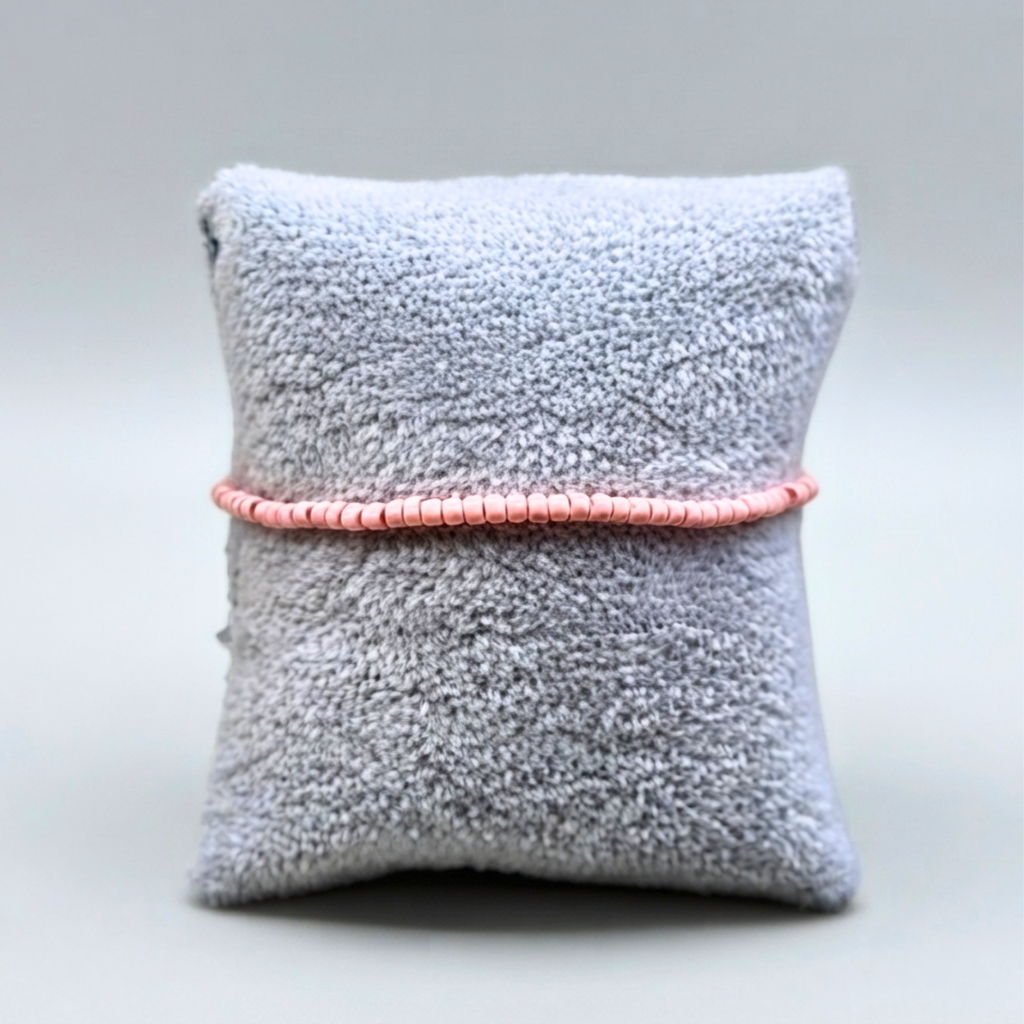 Rosebud Seed Thread – Soft Pink Matte Seed Bead Stretch Bracelet