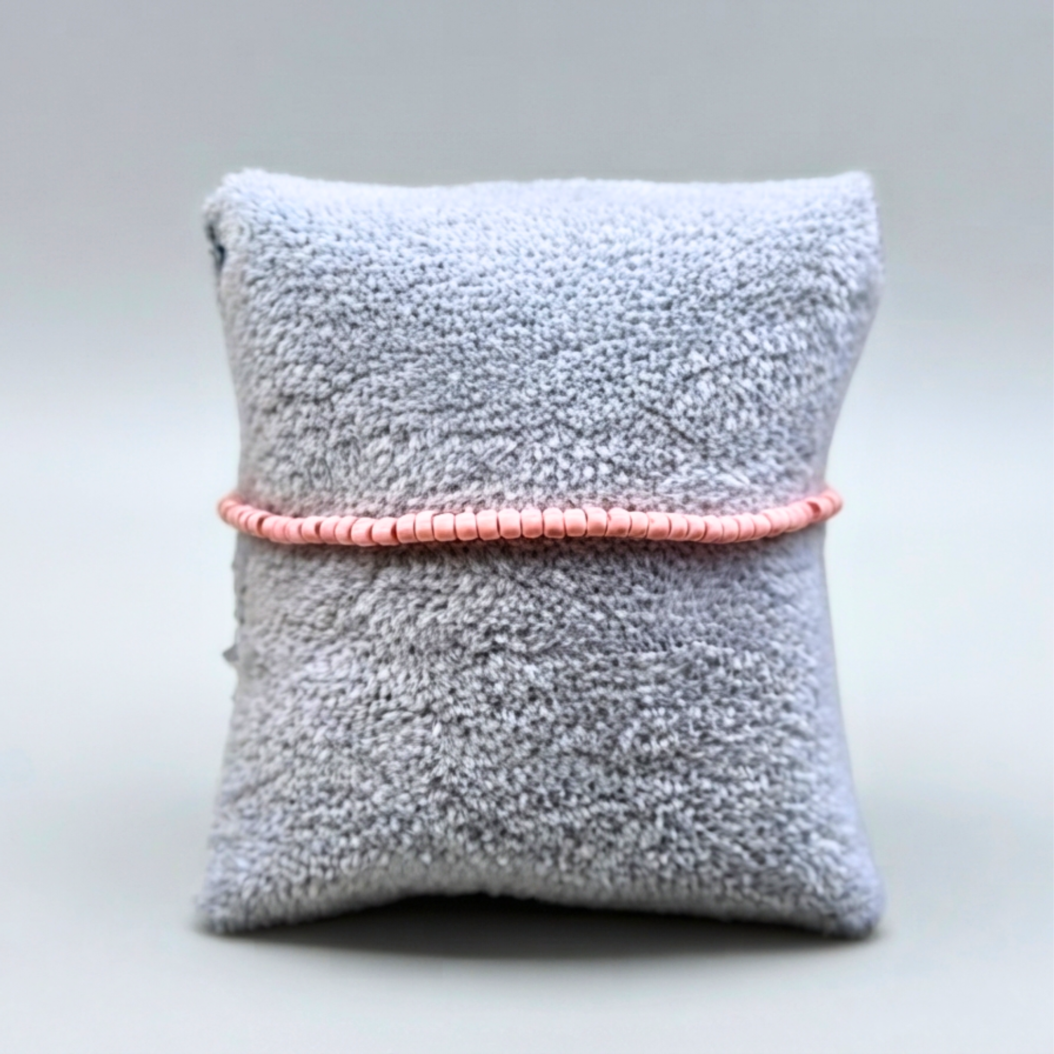 Rosebud Seed Thread – Soft Pink Matte Seed Bead Stretch Bracelet