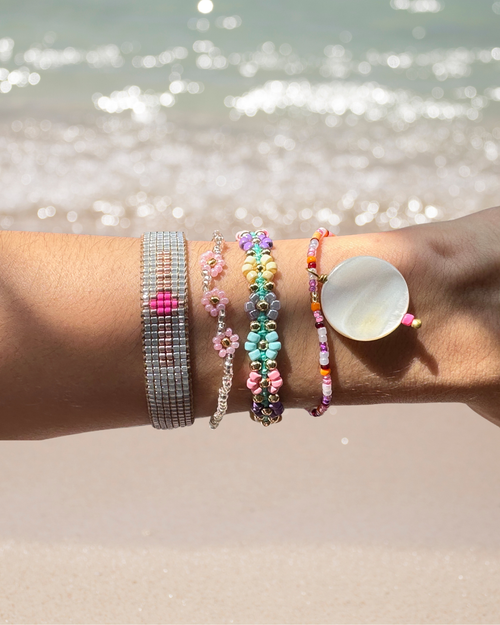 Boho Daisy & Shell Stack⁠